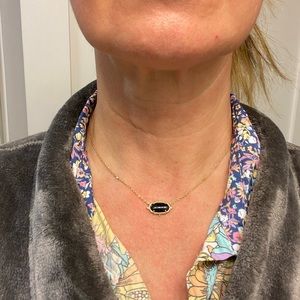 Kendra Scott, “Elisa” gold necklace (onyx)
